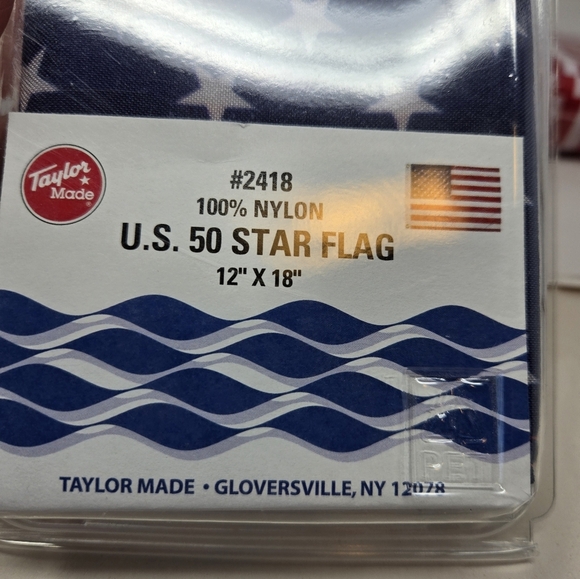 USA Taylor Made 50 Star Flag & Pole 50 Hand Held Flags Wooden Handle - Picture 6 of 6